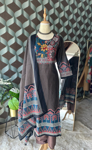 Brown Jaipur Suit Set