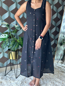 Varnika Classic Black Handloom Dress