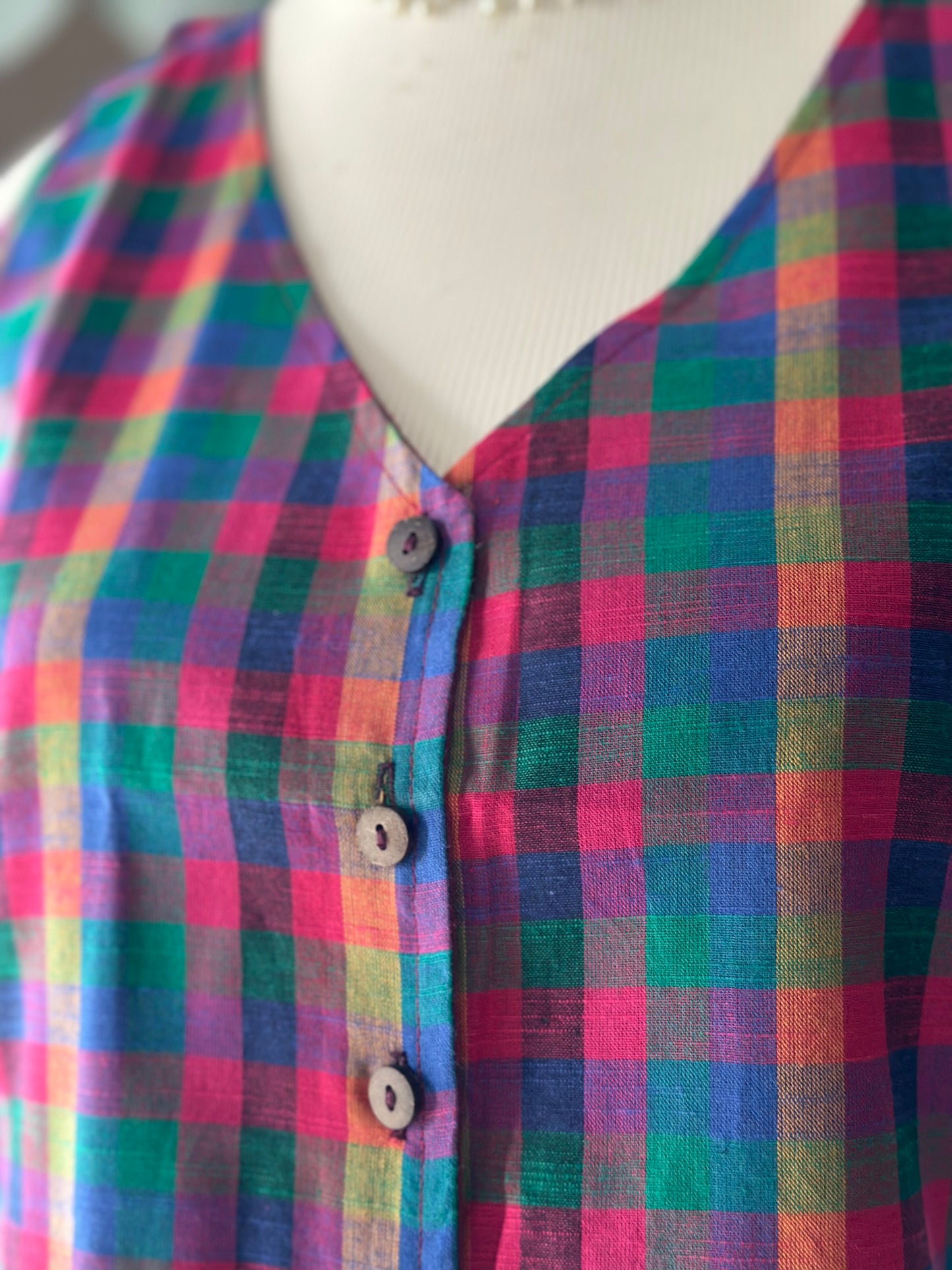 Soft Varnam Madras Check Waistcoat