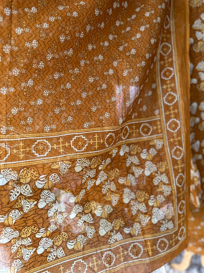 Mustard Yellow Cotton Suit Set