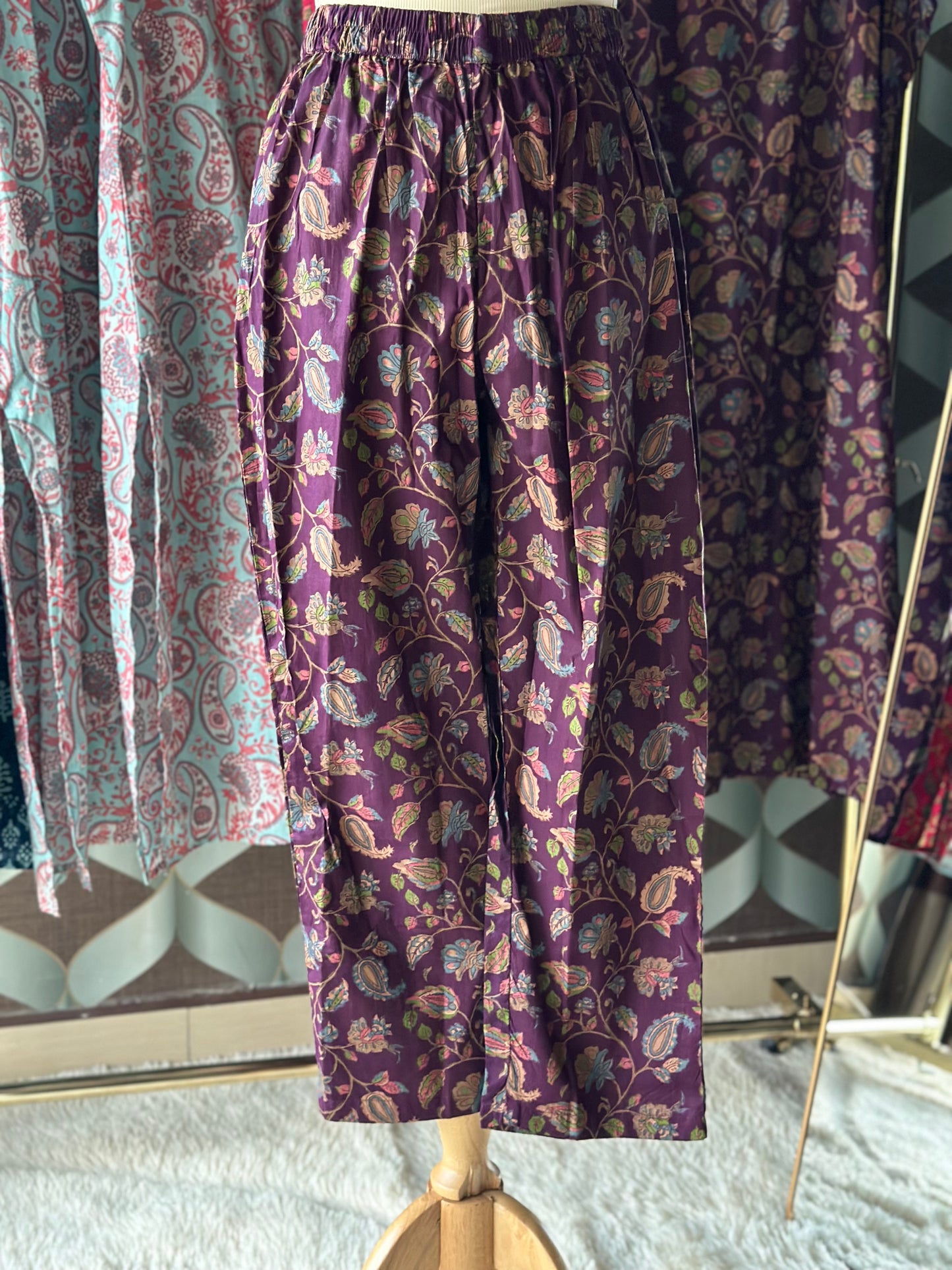 Midnight Purple Floral Halter Neck Viva Set