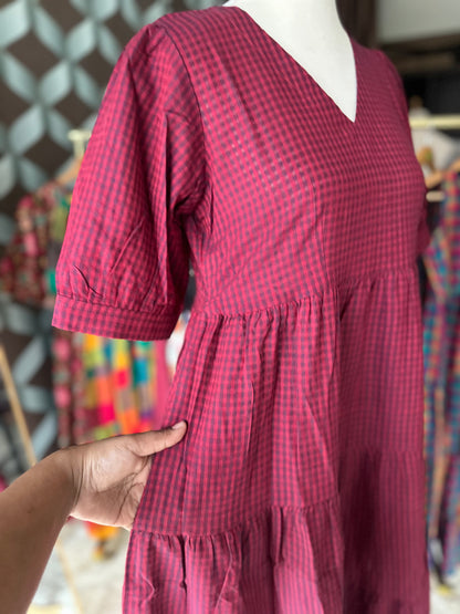 Ruby Red Plaid Dress