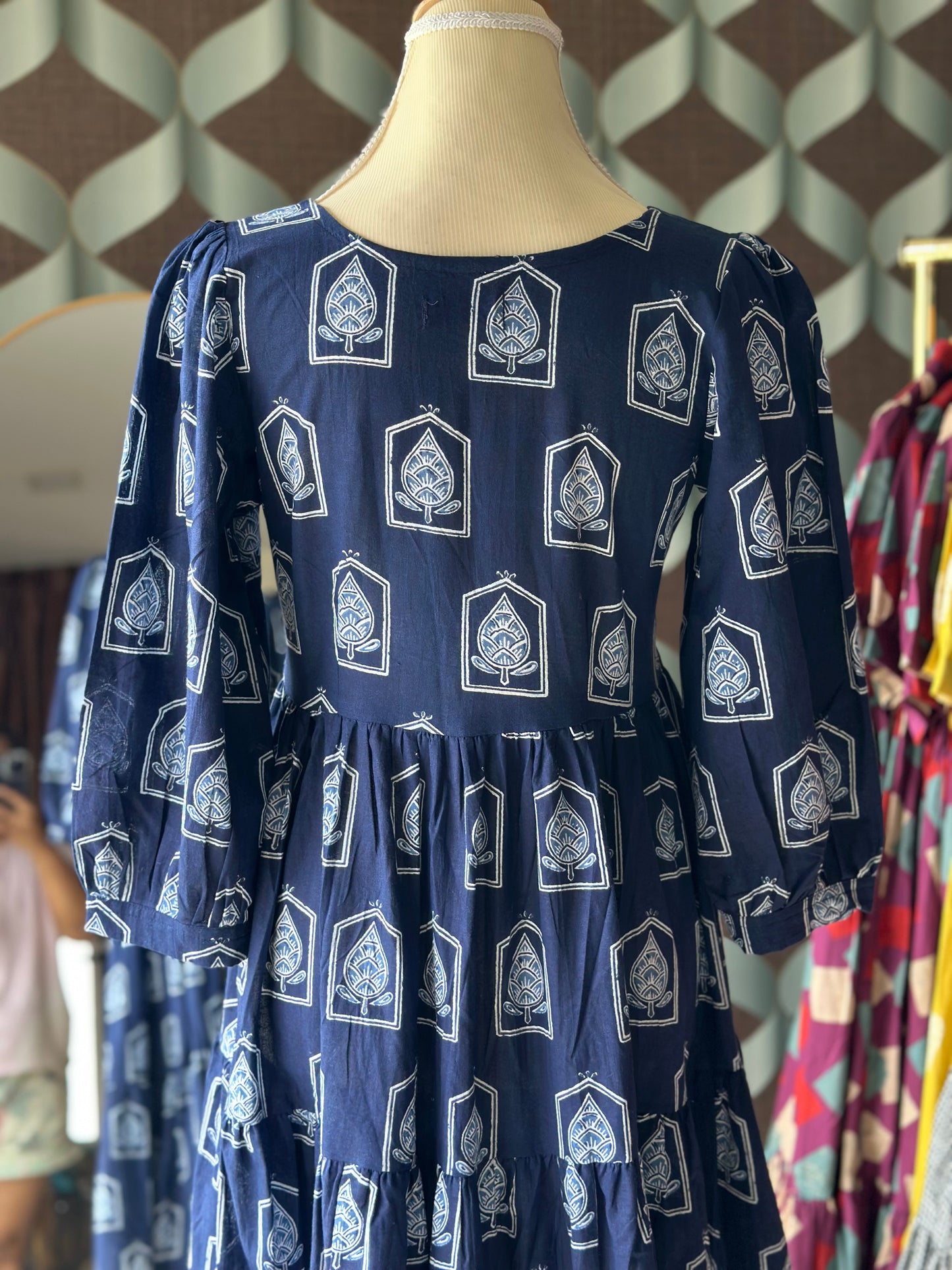 Indigo Blue Midi Dress