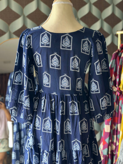 Indigo Blue Midi Dress