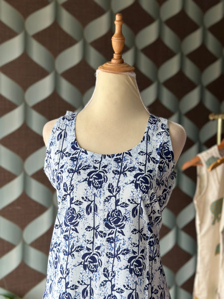 Rose Indigo Blue Kurta Top