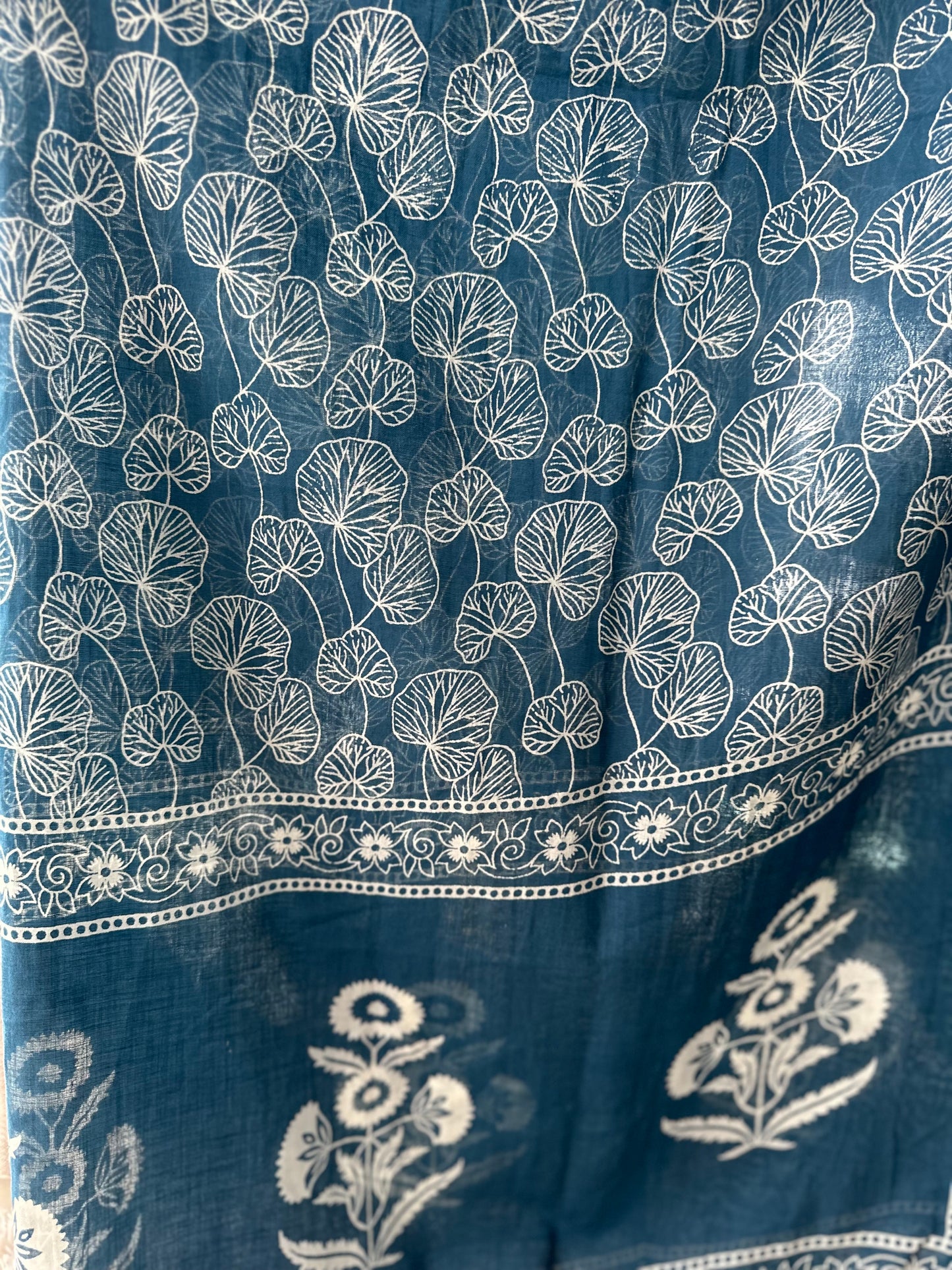 Teal Blue Cotton Suit Set