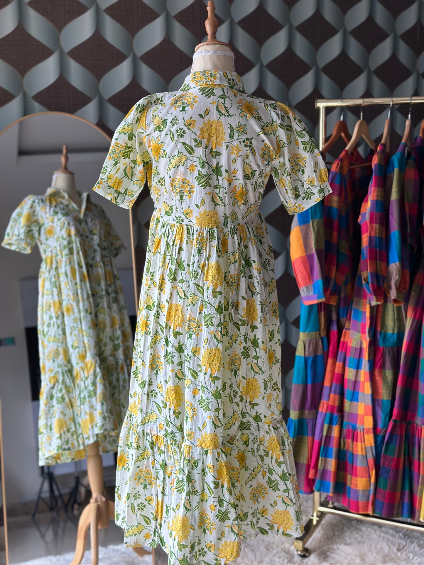 Floral Dove Summer Midi Dress