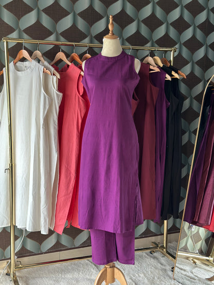 Royal Purple Halter Neck Viva Set