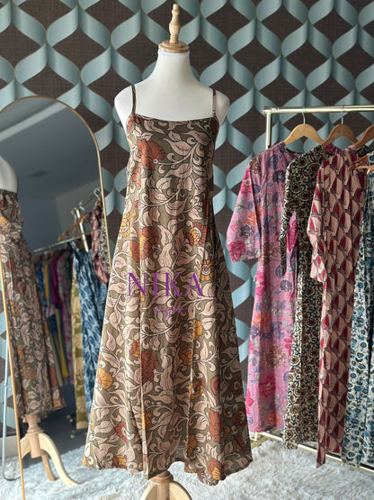 Kalamkari Green Sundress