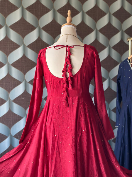 Saffron Red ZAARA Festive Anarkali