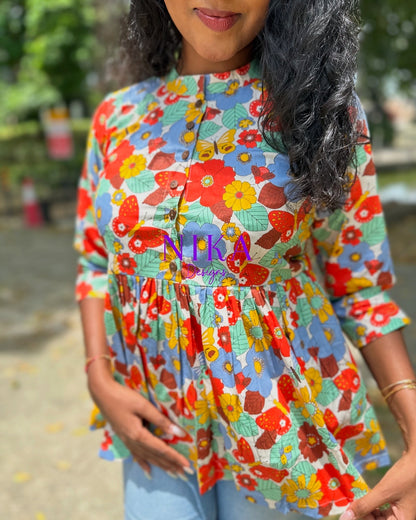Summer Garden Short Top