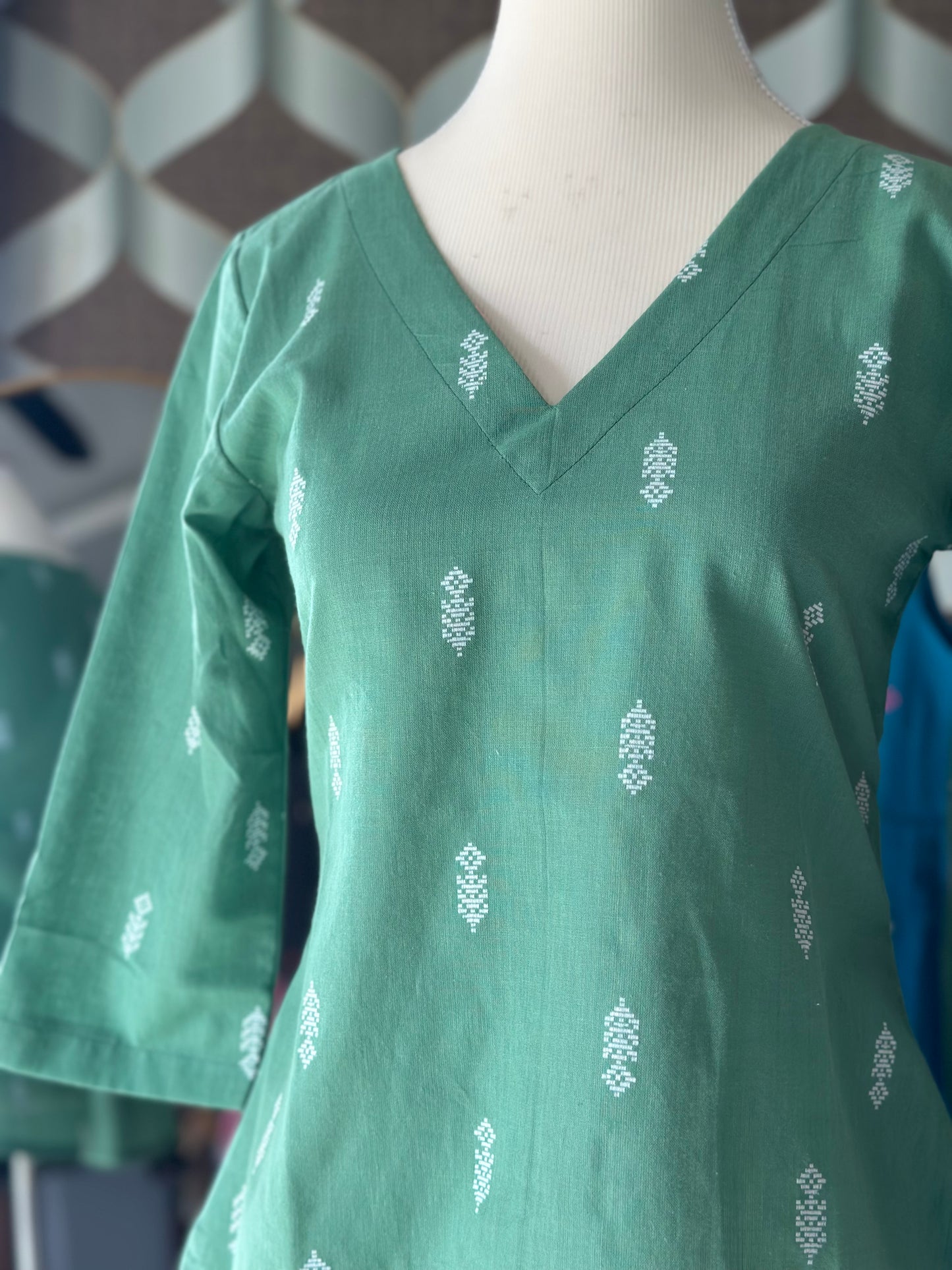 Soft Green Handloom Cotton Top