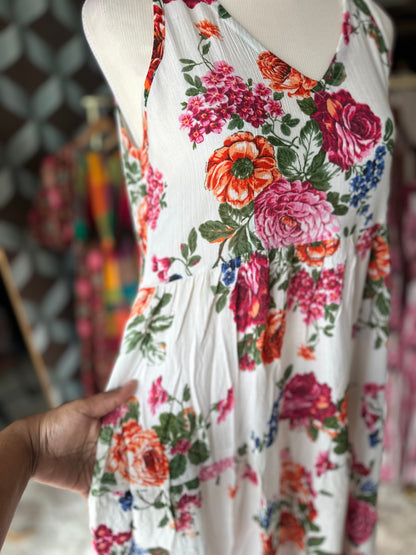 White Floral Dress