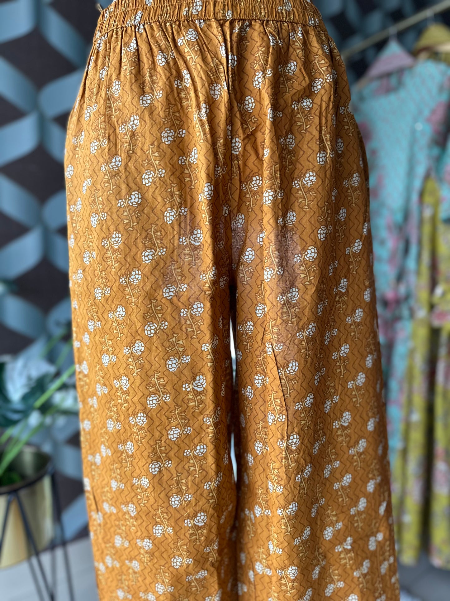 Mustard Yellow Cotton Suit Set