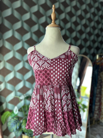 Rose Purple Butta Strap Top