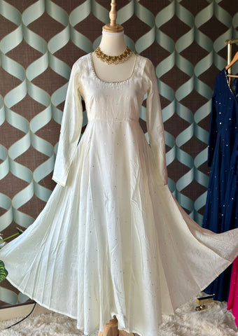 Ivory White ZAARA Festive Anarkali