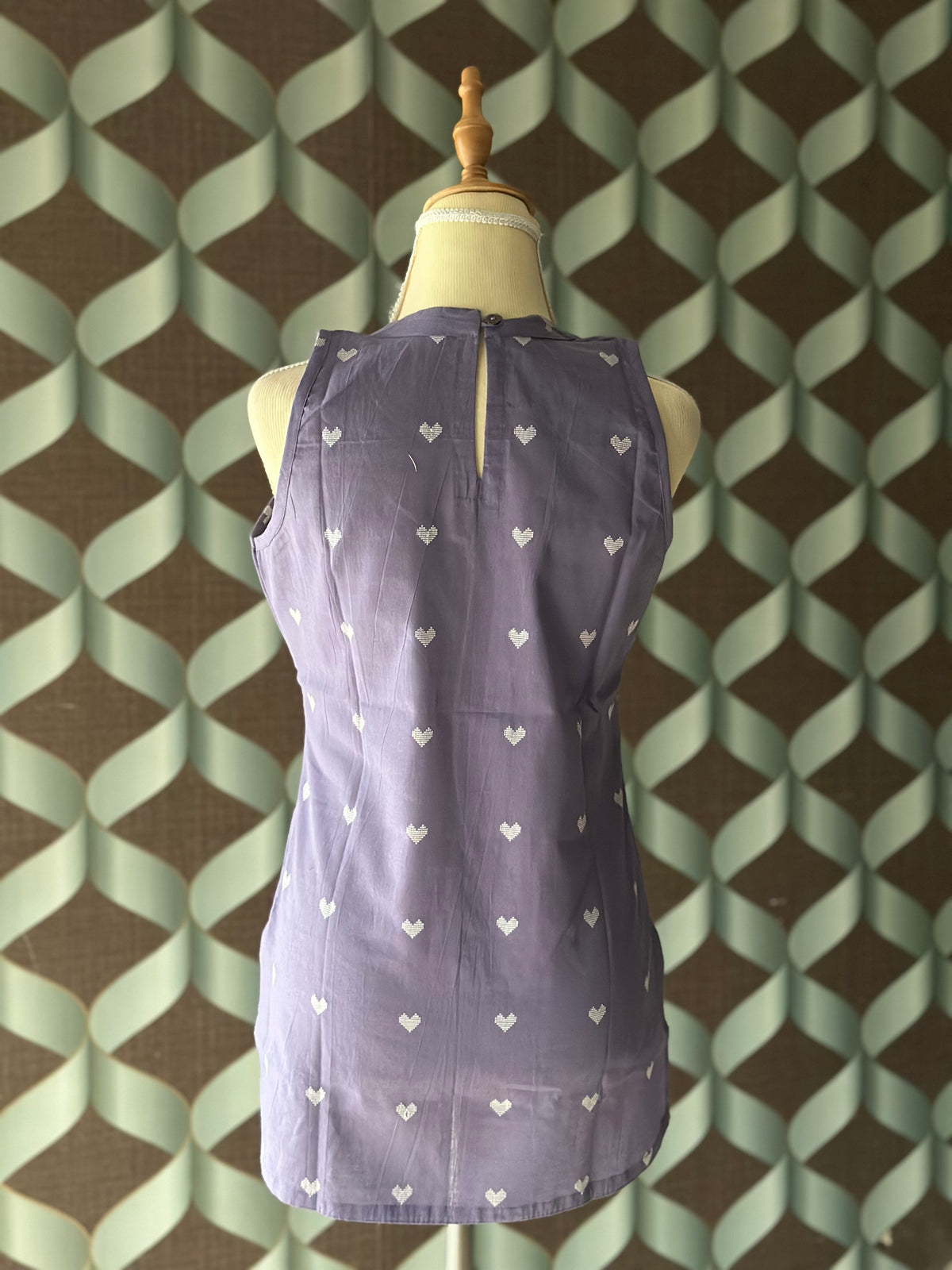 Lavender Halter Handloom Cotton Top