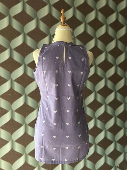 Lavender Halter Handloom Cotton Top