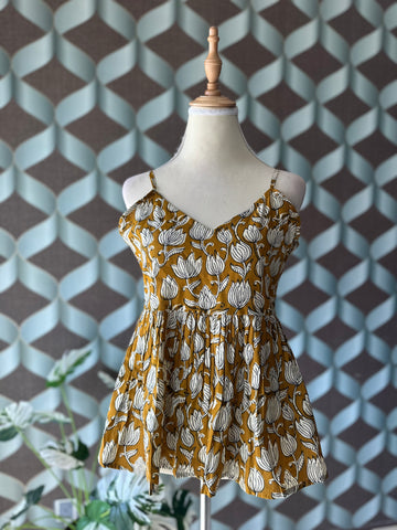 Yellow Tamarai Strap Top