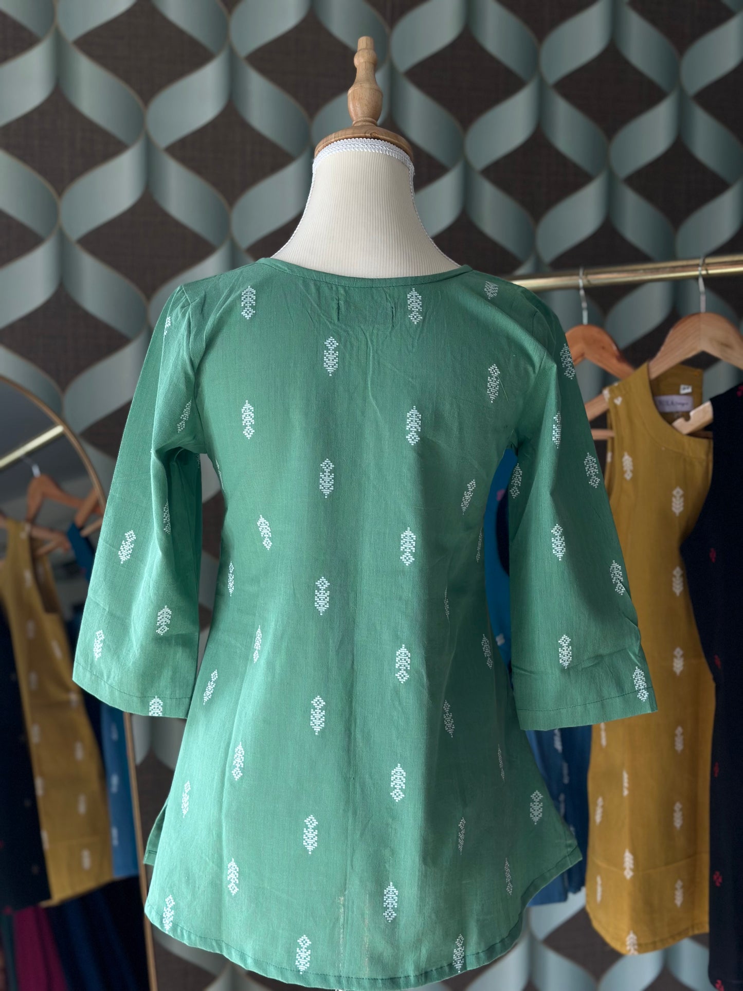 Soft Green Handloom Cotton Top