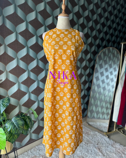 Floral Yellow Halter Neck Top