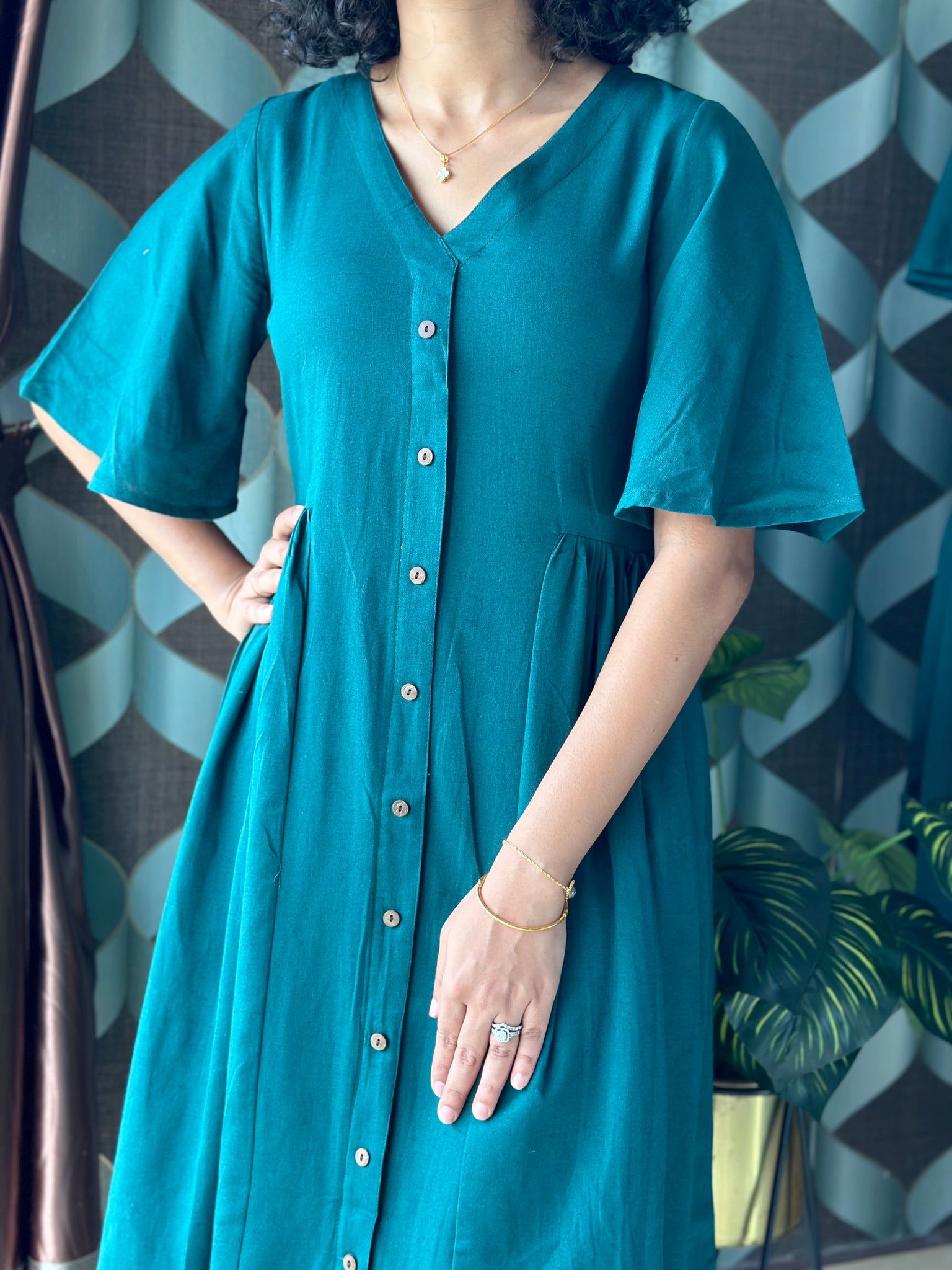 JAAN Emerald Green Midi Dress