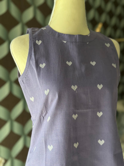 Lavender Halter Handloom Cotton Top