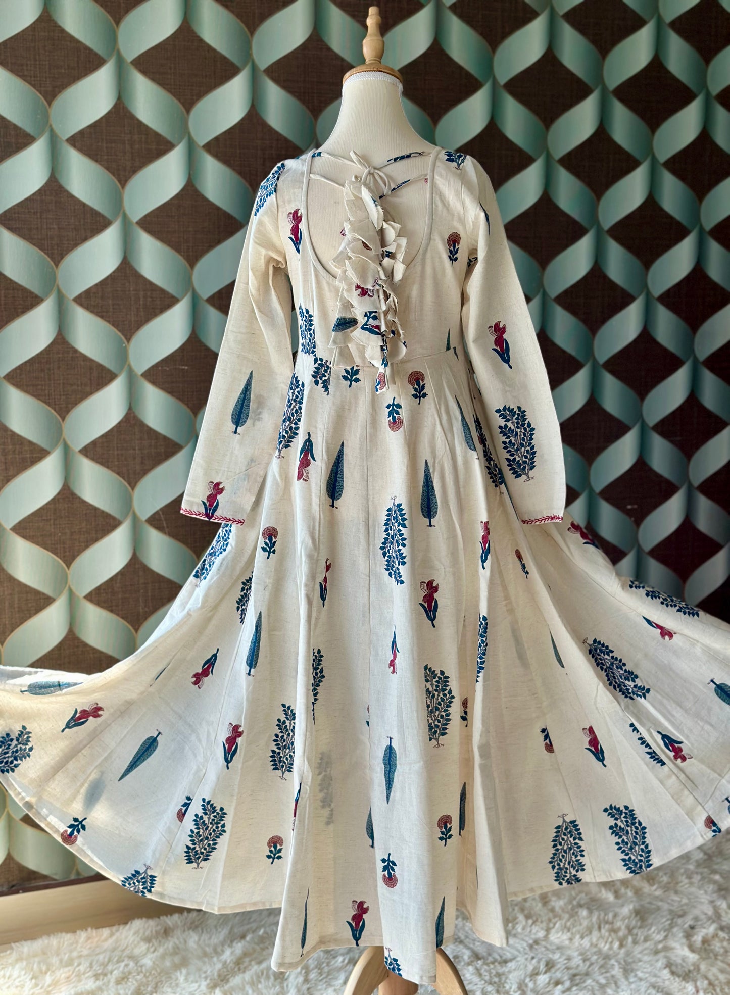 Vrinda Floral Cotton Anarkali