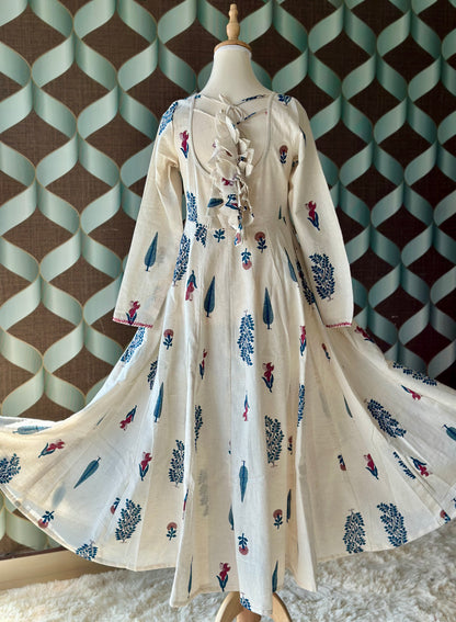 Vrinda Floral Cotton Anarkali