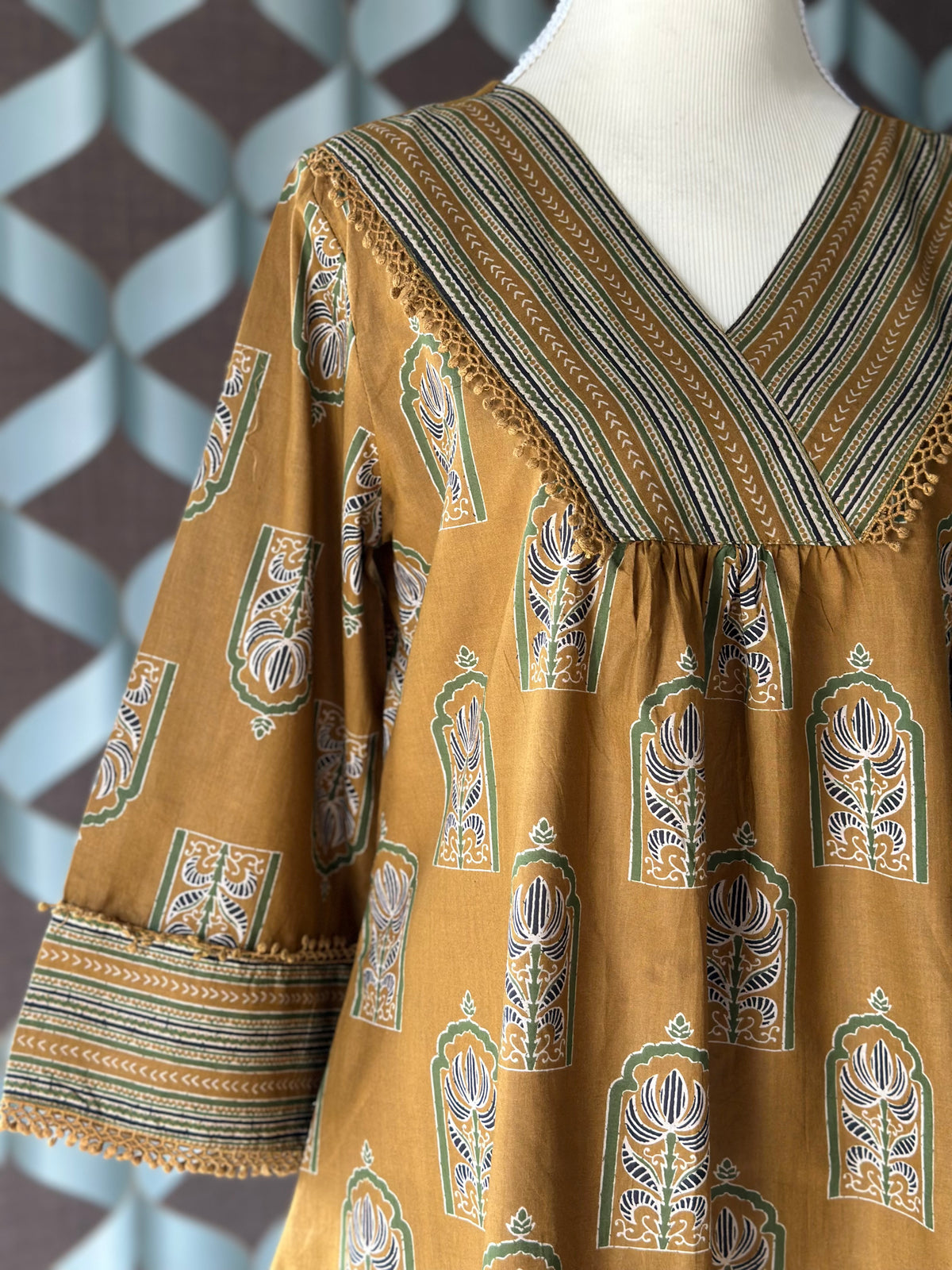 Mustard Yellow Short Cotton Short Top