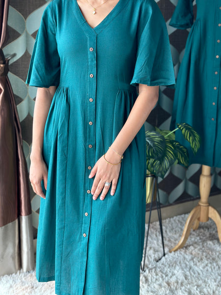 JAAN Emerald Green Midi Dress