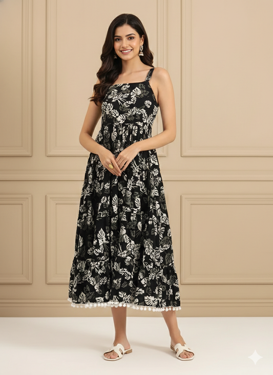 Classic Black&White Summer Dress