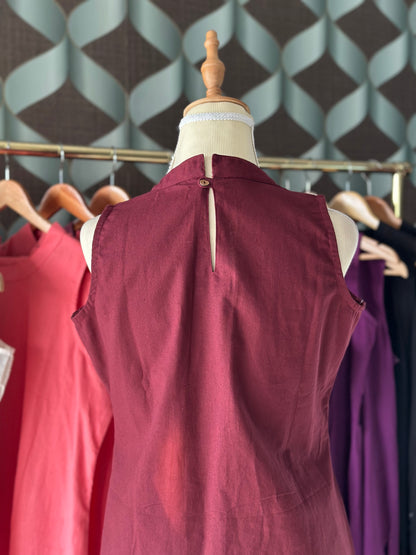 Burgundy Red Halter Neck