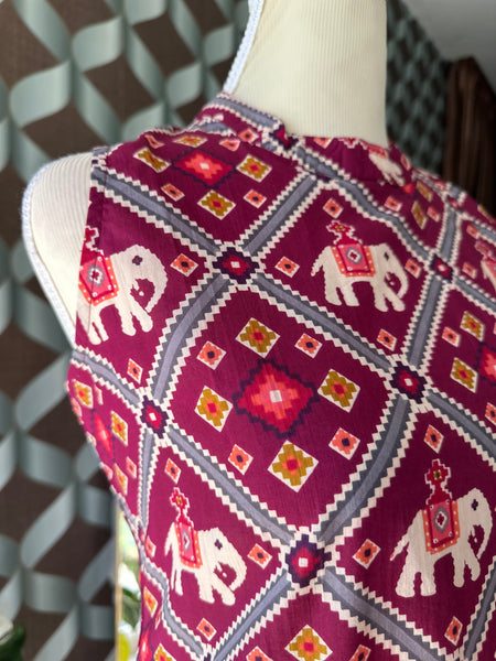 Rangoli Elephant Halter Neck Viva Set