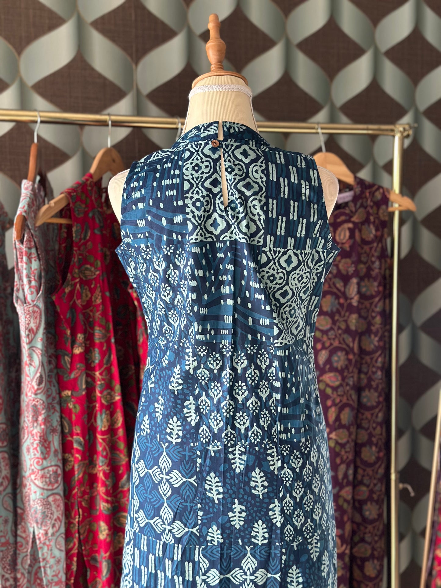 Indigo Blue Halter Neck Viva Set