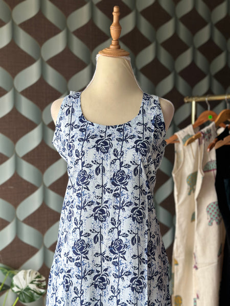 Rose Indigo Blue Kurta Top