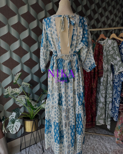 Dove White & Blue Vacation Dress