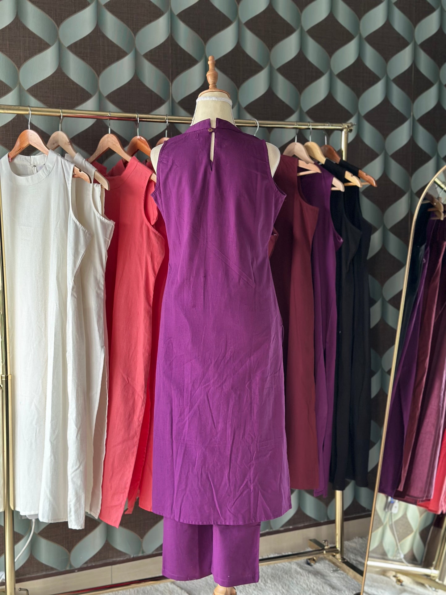 Royal Purple Halter Neck Viva Set