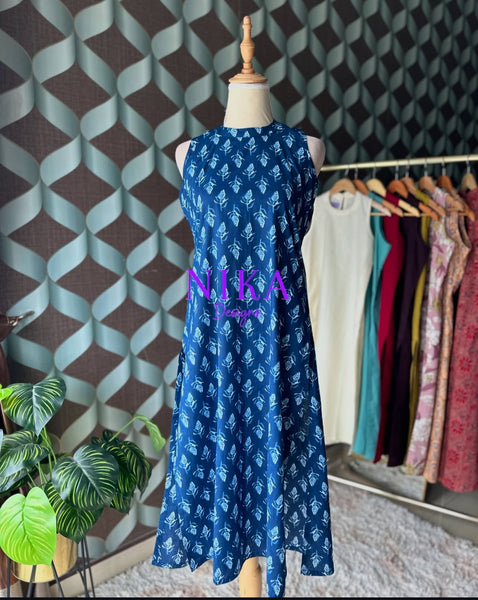 Indigo Blue Halter Neck Top