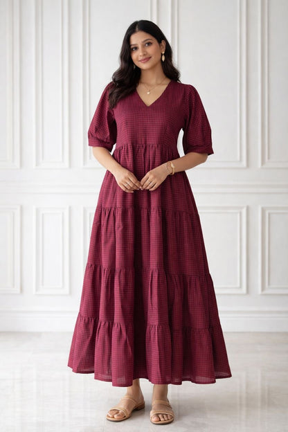 Ruby Red Plaid Dress