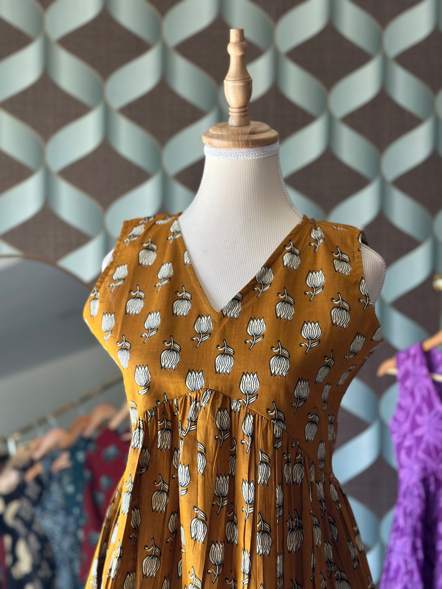 Mustard Yellow Lotus Top