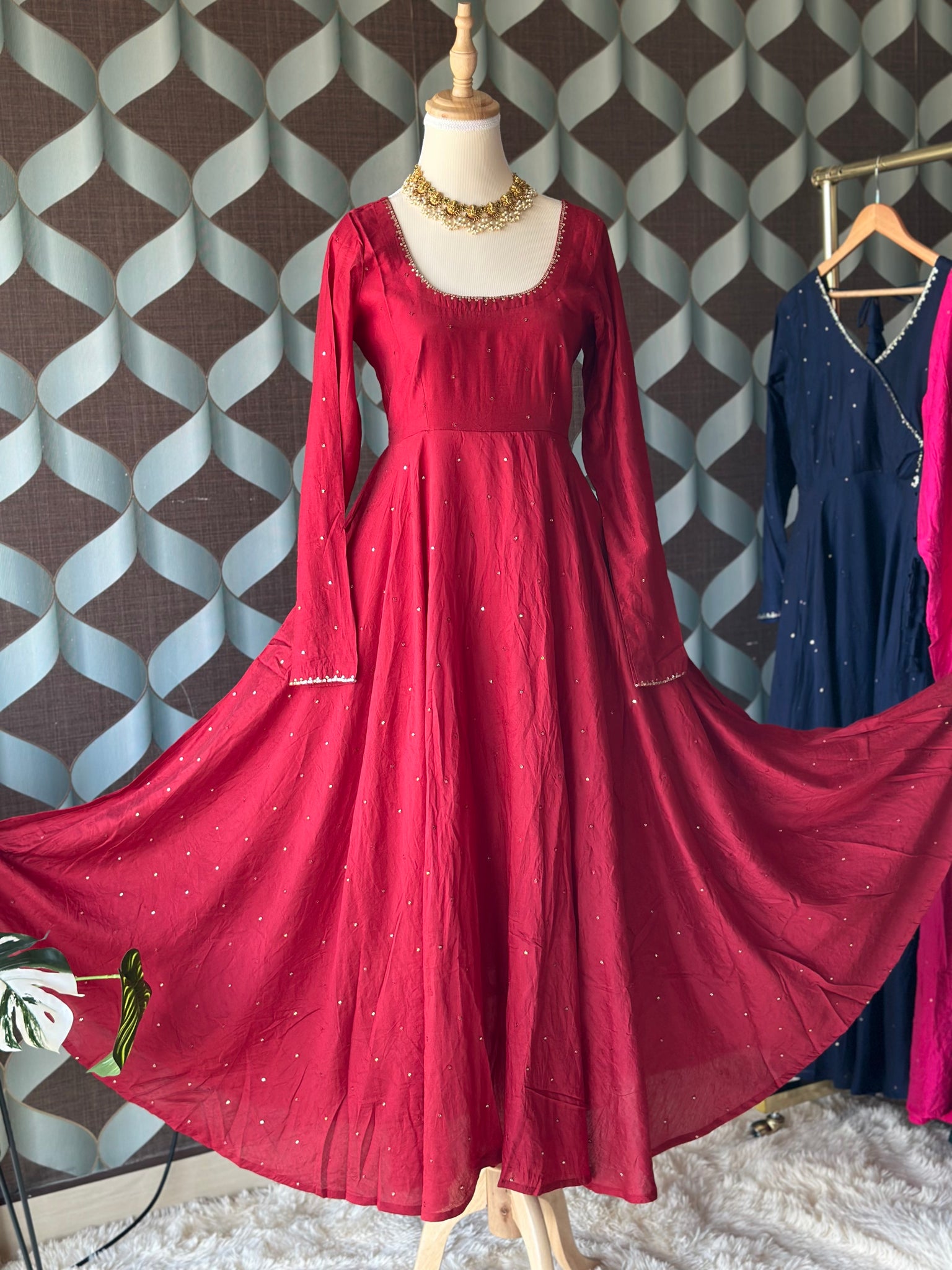 Saffron Red ZAARA Festive Anarkali