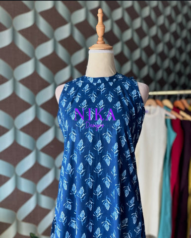 Indigo Blue Halter Neck Top