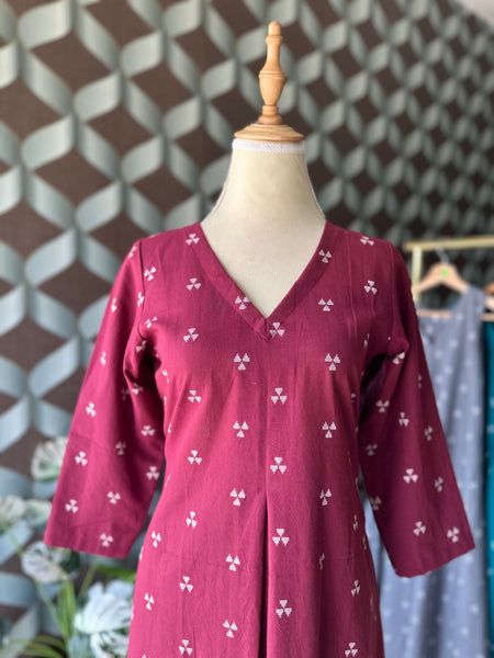 Leyla Maroon Red A-line Top