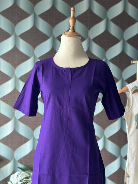 Solid Purple Top with Sleeve