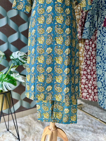 Paisley Teal Blue&Yellow Viva Set