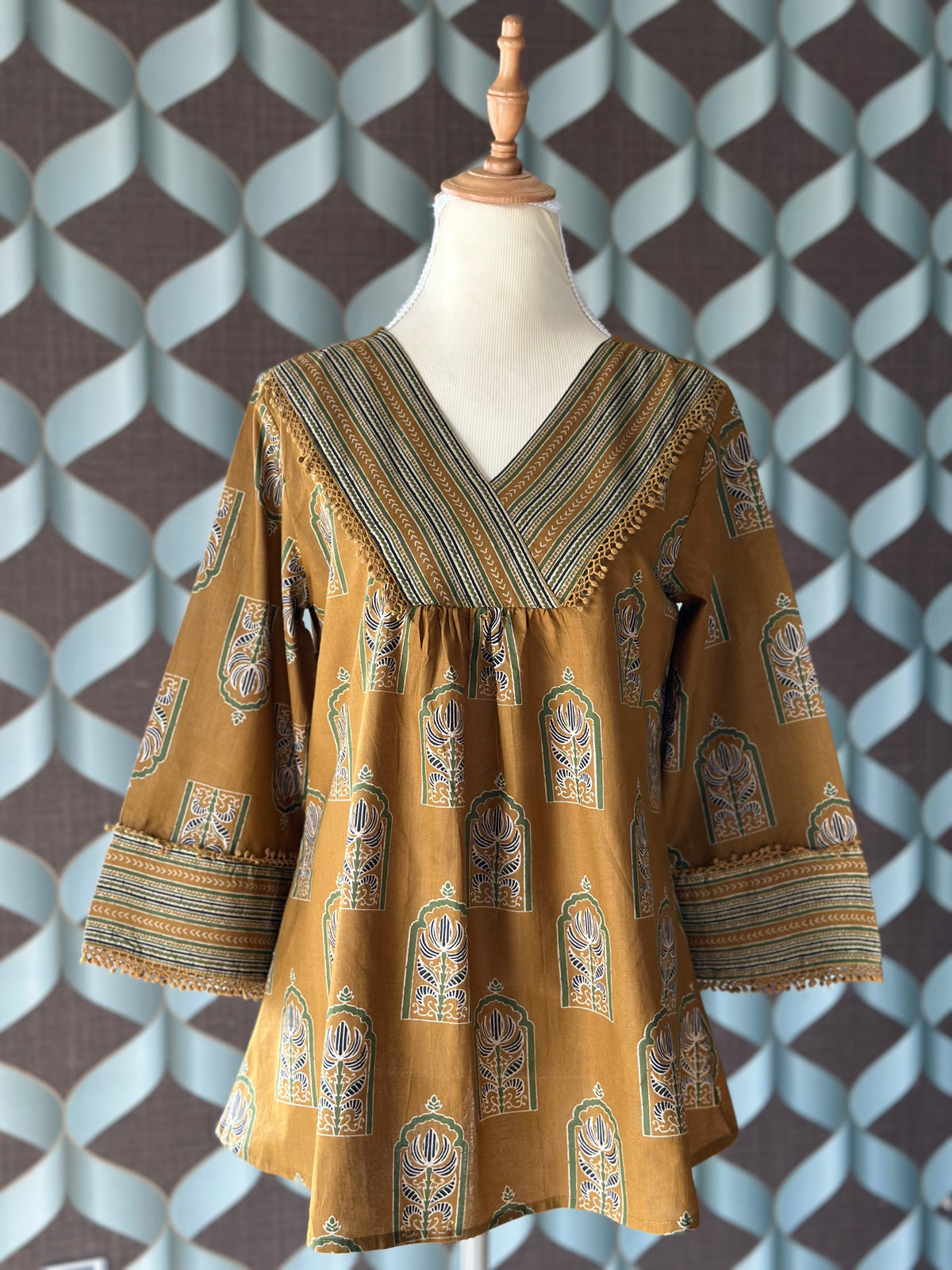 Mustard Yellow Short Cotton Short Top
