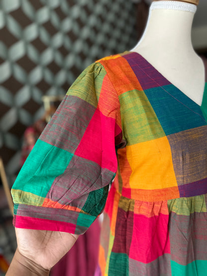 Madras Check Tier Dress