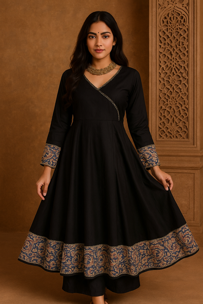 Classic Black Kalamkari Anarkali