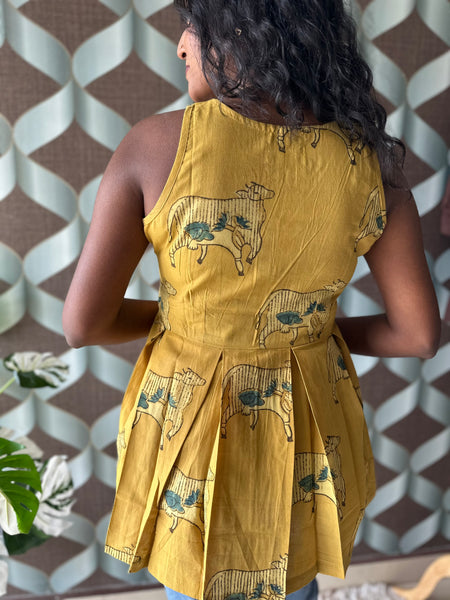 Yellow Lotus Gomatha Short Top